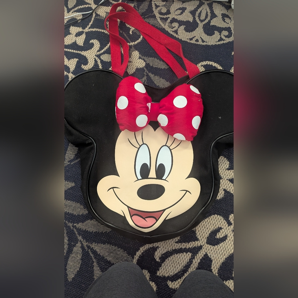 Minnie Mouse Backpack with Red Polka Dot Bow